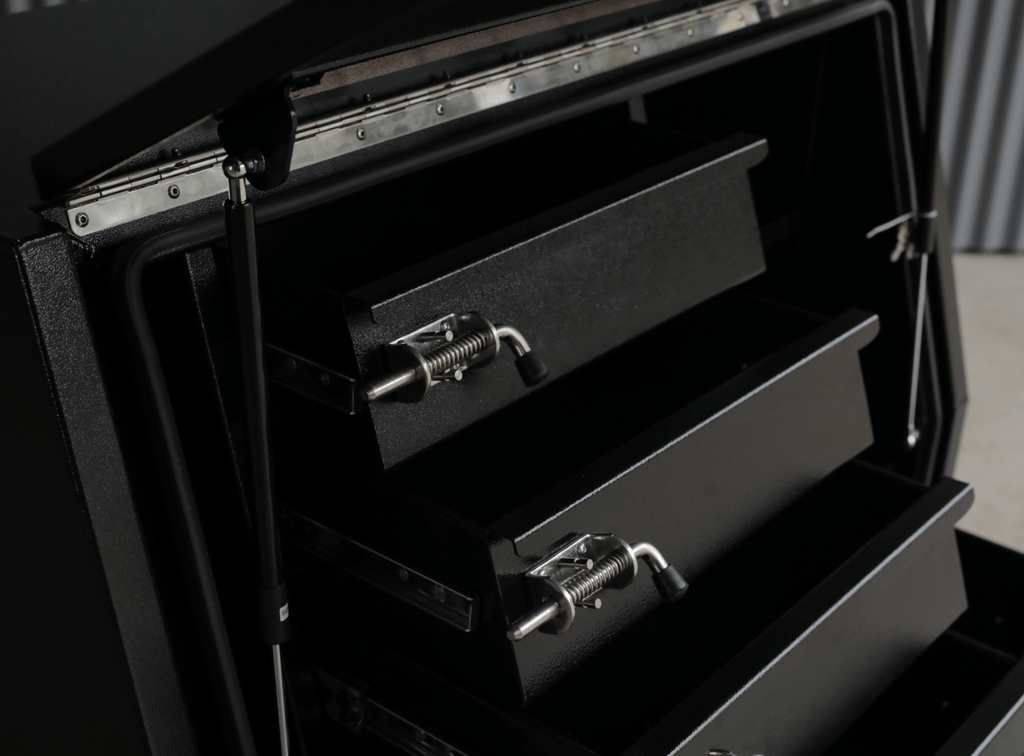 1200mm 5drawer gullwing toolbox black 04-min