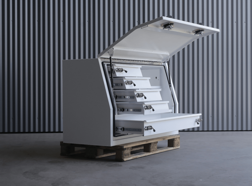 1400mm 5drawer gullwingtoolbox white 01-min