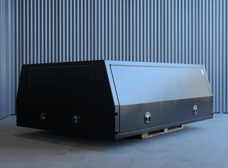 Enhance your vehicle’s functionality with a 2400mm black gullwing canopy from Australian Performance Boxes—built for reliability and style.