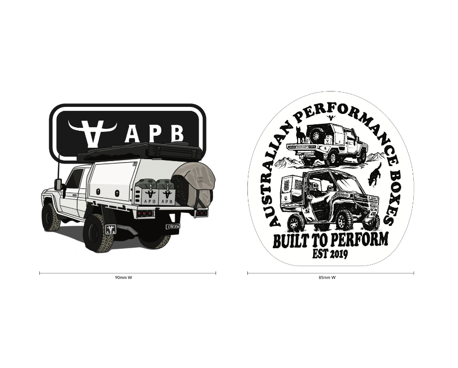 Australian Performance Sticker Sticker Pack (4) | Australian Performance Boxes | Aluminium Canopies