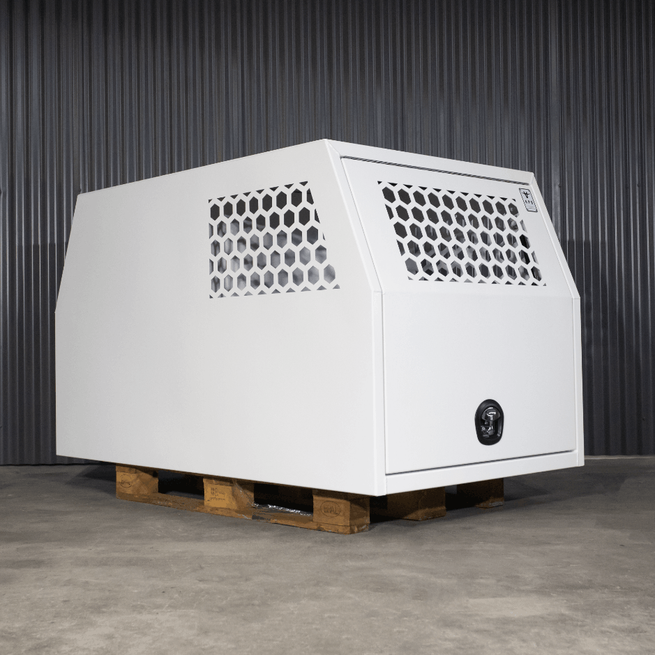 LC79 1000mm 1/2 Dog Box Canopy | Australian Performance Boxes | Dog Box ...