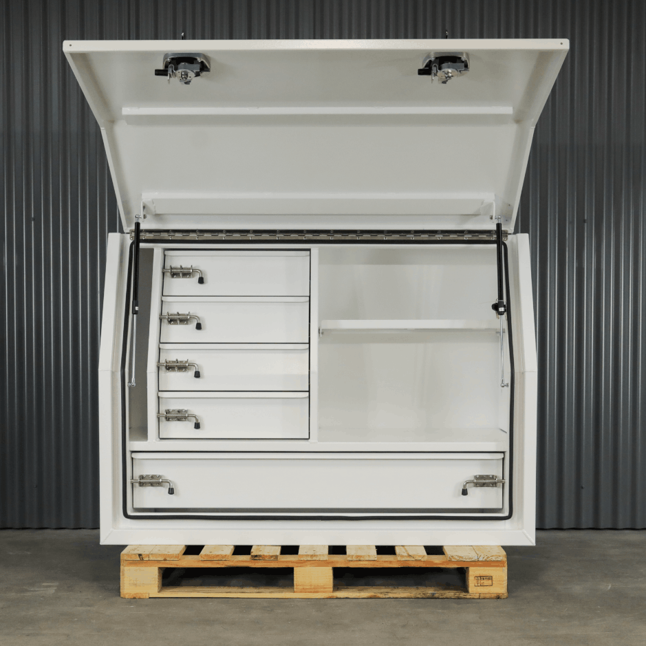 Lc79 Service Box LC79 1400mm Gullwing Toolbox w/Drawers | Worksite Ute Storage | Apboxes