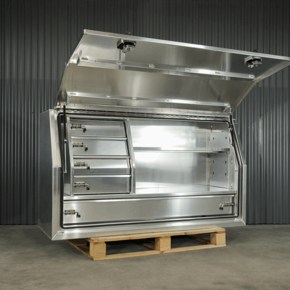 Lc79 Service Box LC79 1800mm 5 Drawer Gullwing Toolbox | Dual Cab Ute Storage | Apboxes