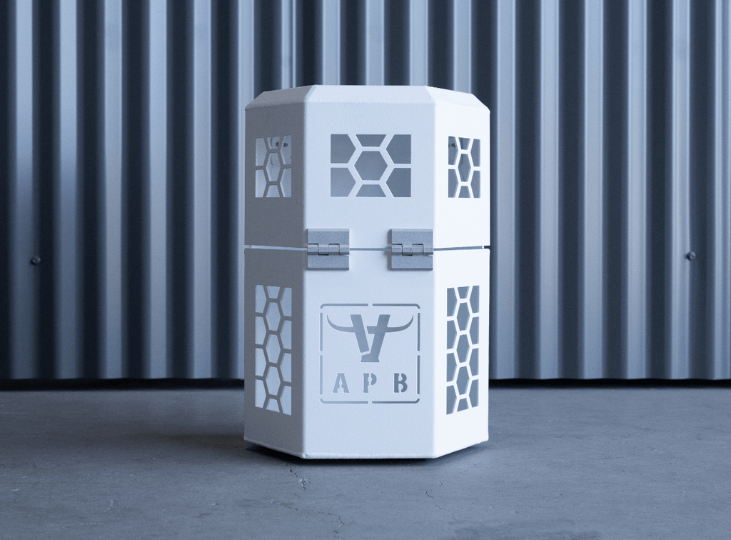 Lockable gasbottleholder white 01-min